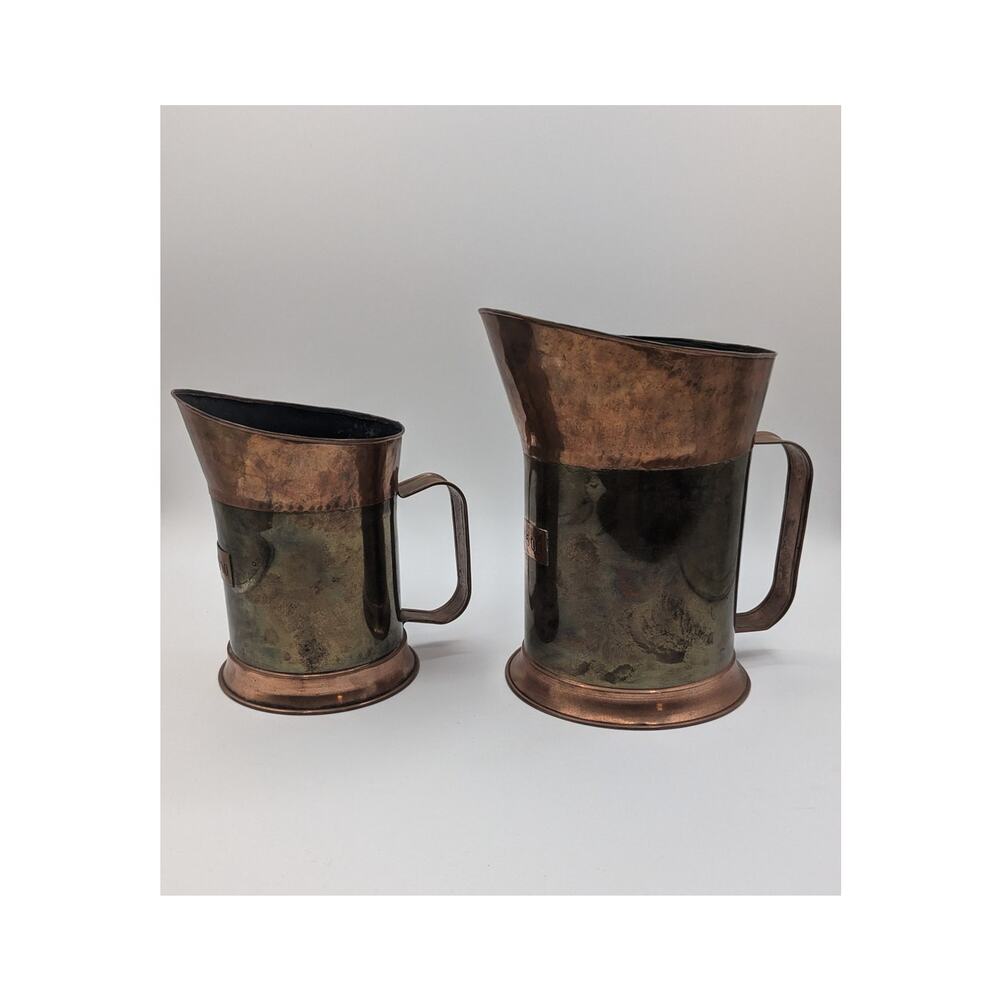 Ethan Allen Copper Pitchers Set of 2 - Made in Israel